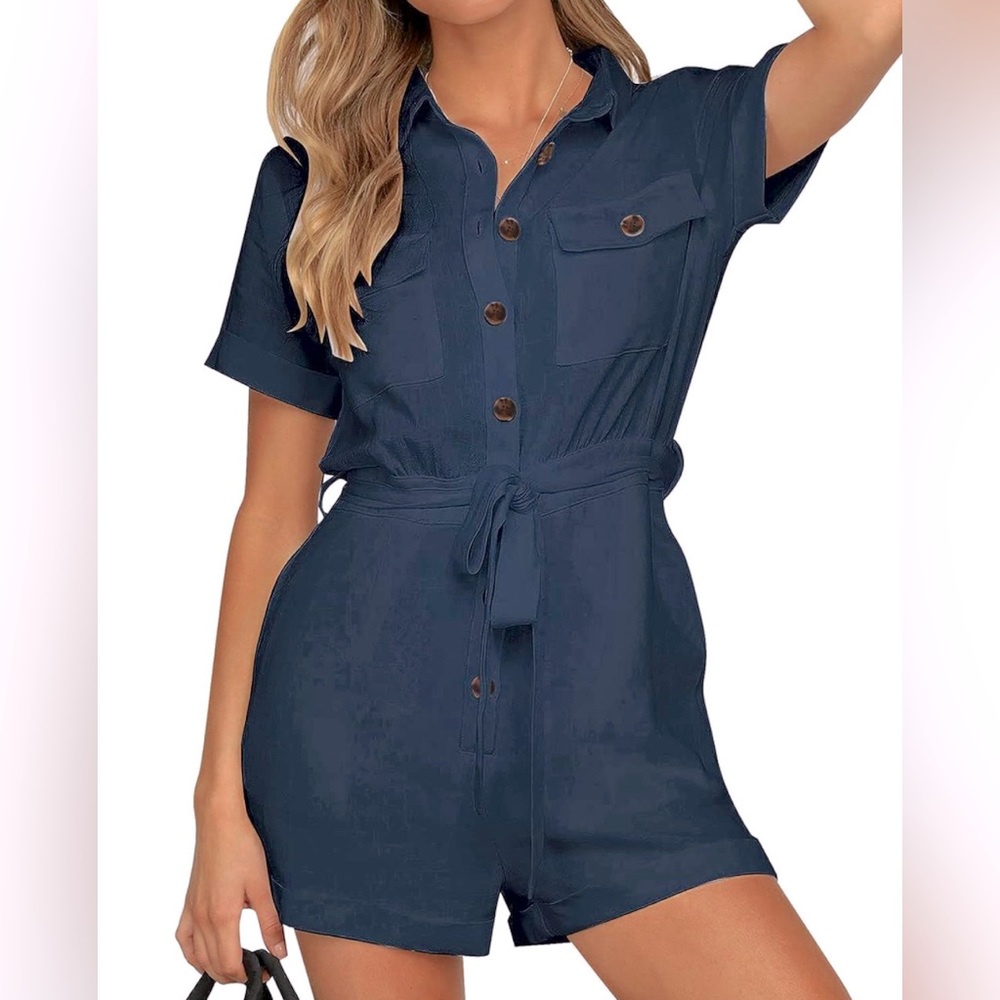 Vetinee Belted Romper